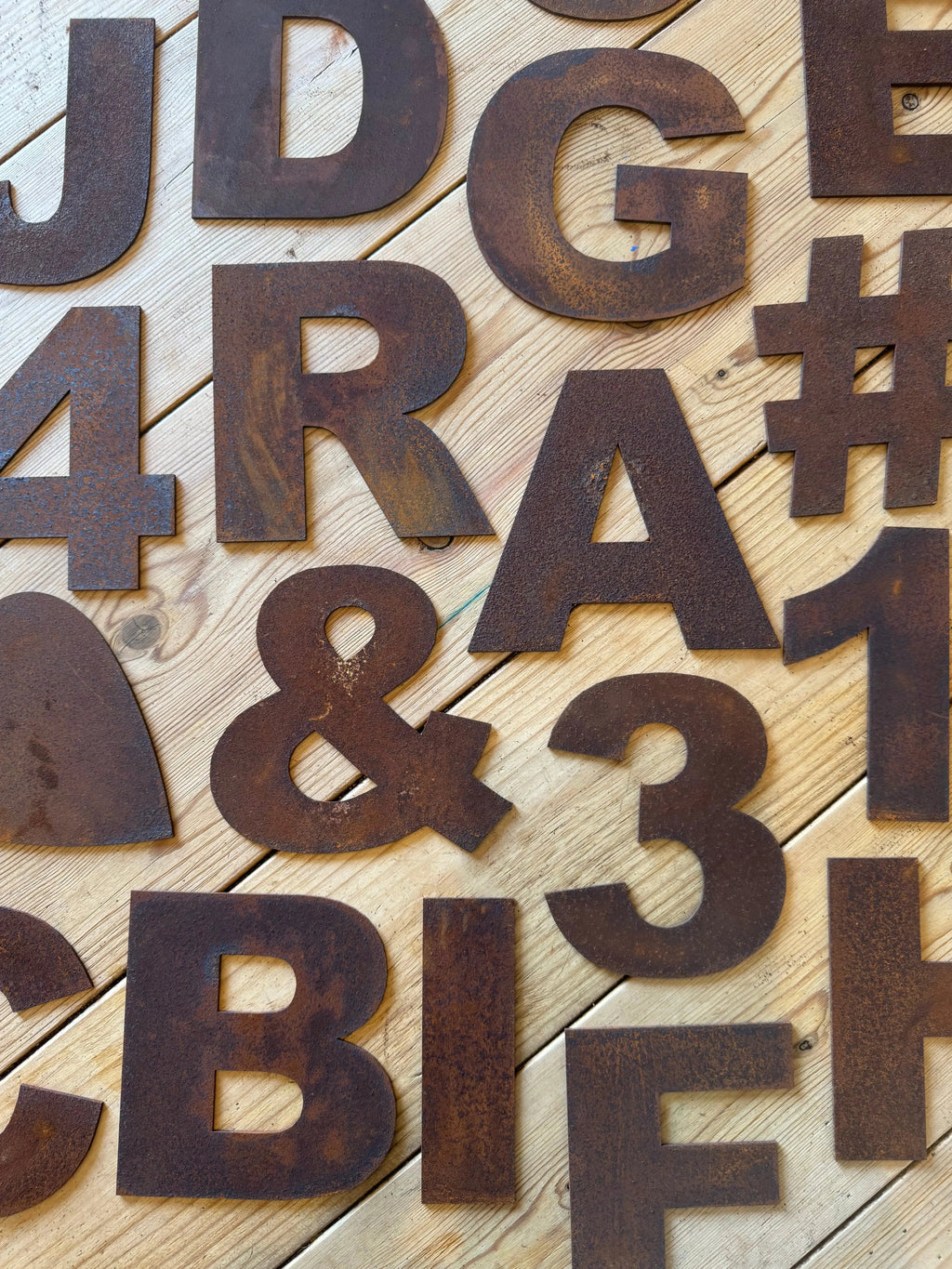 Rustic Warehouse Norfolk 5" Rusty Metal Alphabet Letters – Steel Wall Decor