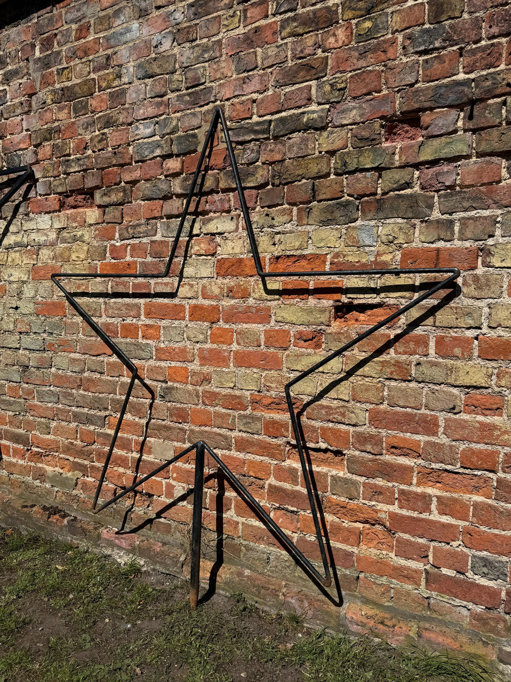 Large Black Metal Star Garden Stake Display Sculpture Christmas Wedding Decor