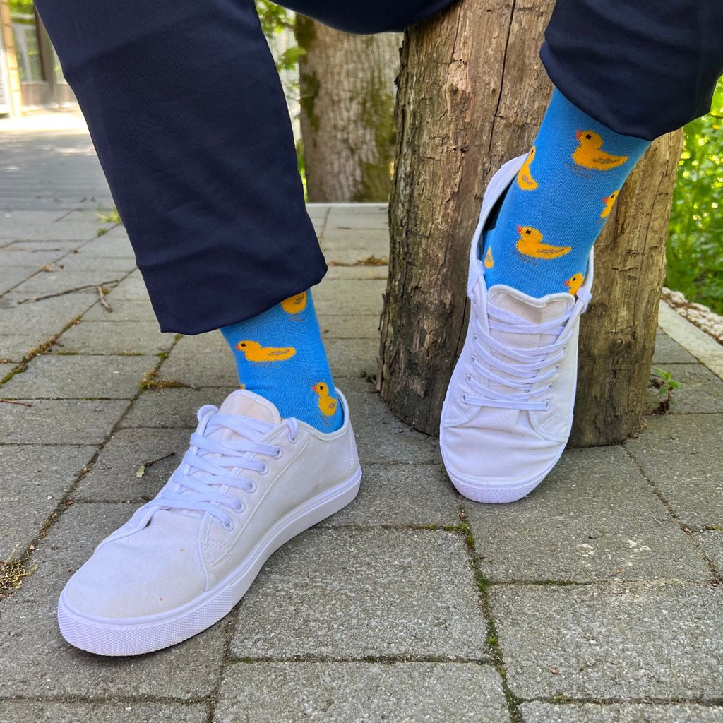 Swole Panda Duck Bamboo Socks – Sustainable Novelty Socks with Duck Print
