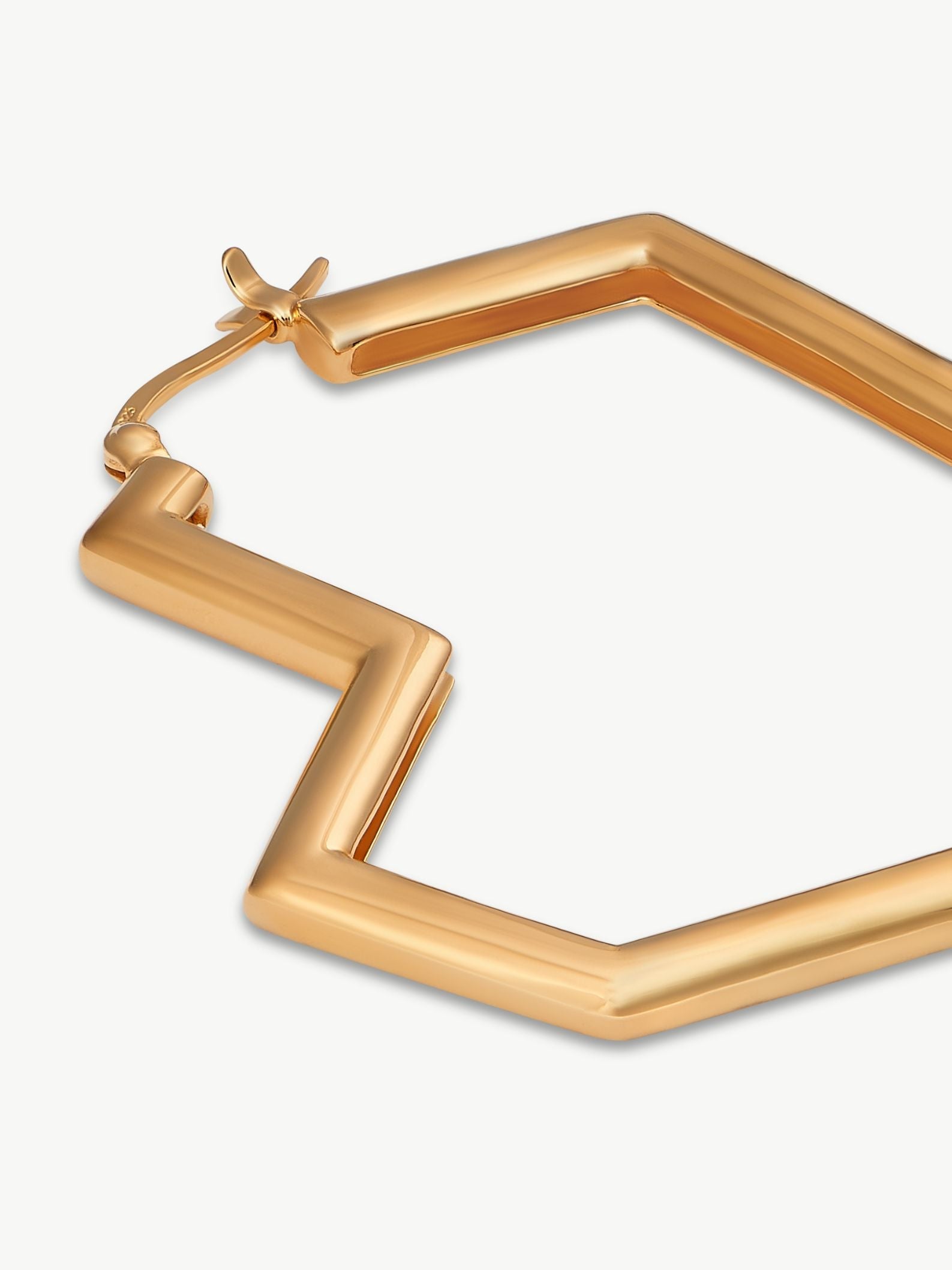 No More Nobody Daryl Large Heart Hoop Earrings – 18k Gold Vermeil
