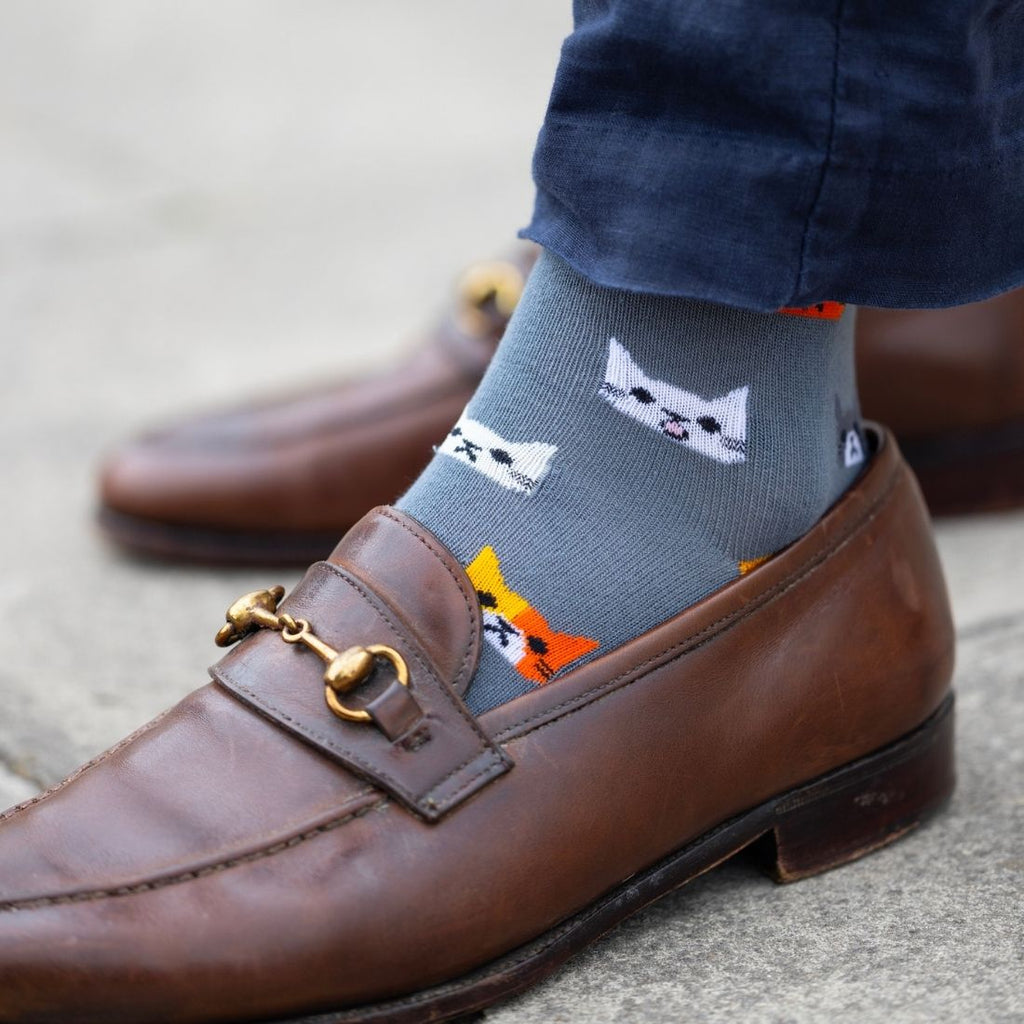 Swole Panda Cat Bamboo Socks – Soft Sustainable Novelty Animal Print