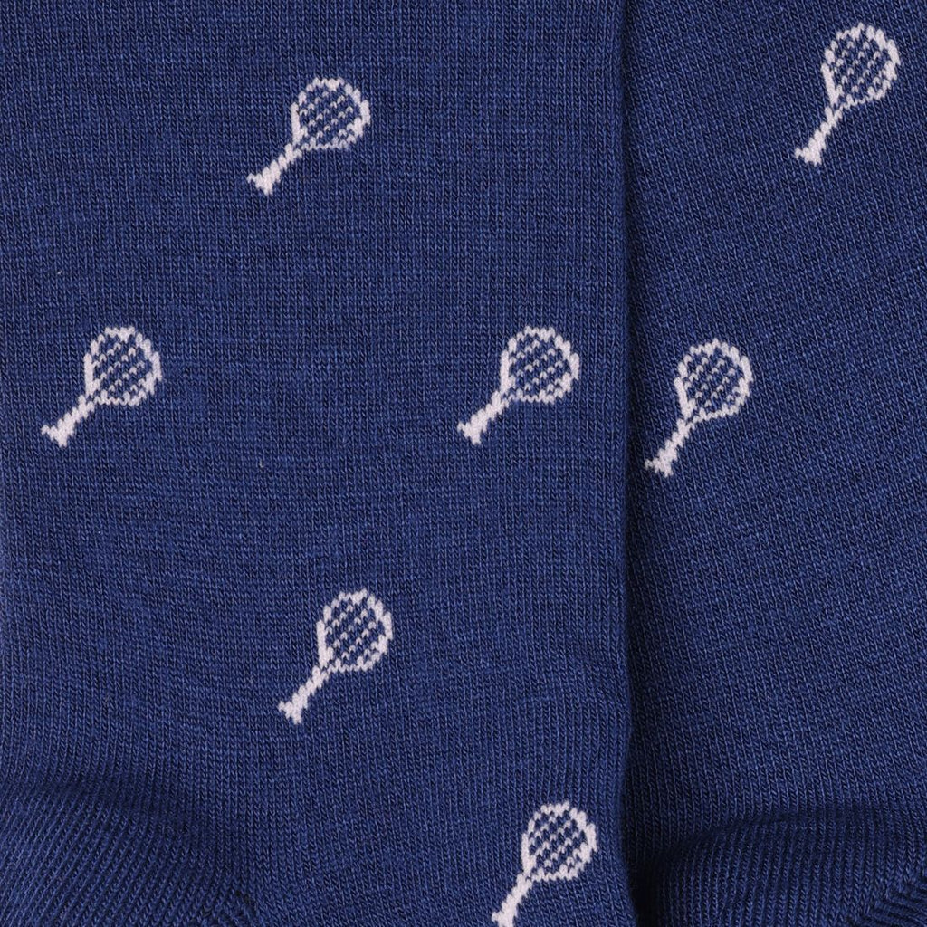 Swole Panda Tennis Racquet Bamboo Socks – Breathable Blue Novelty