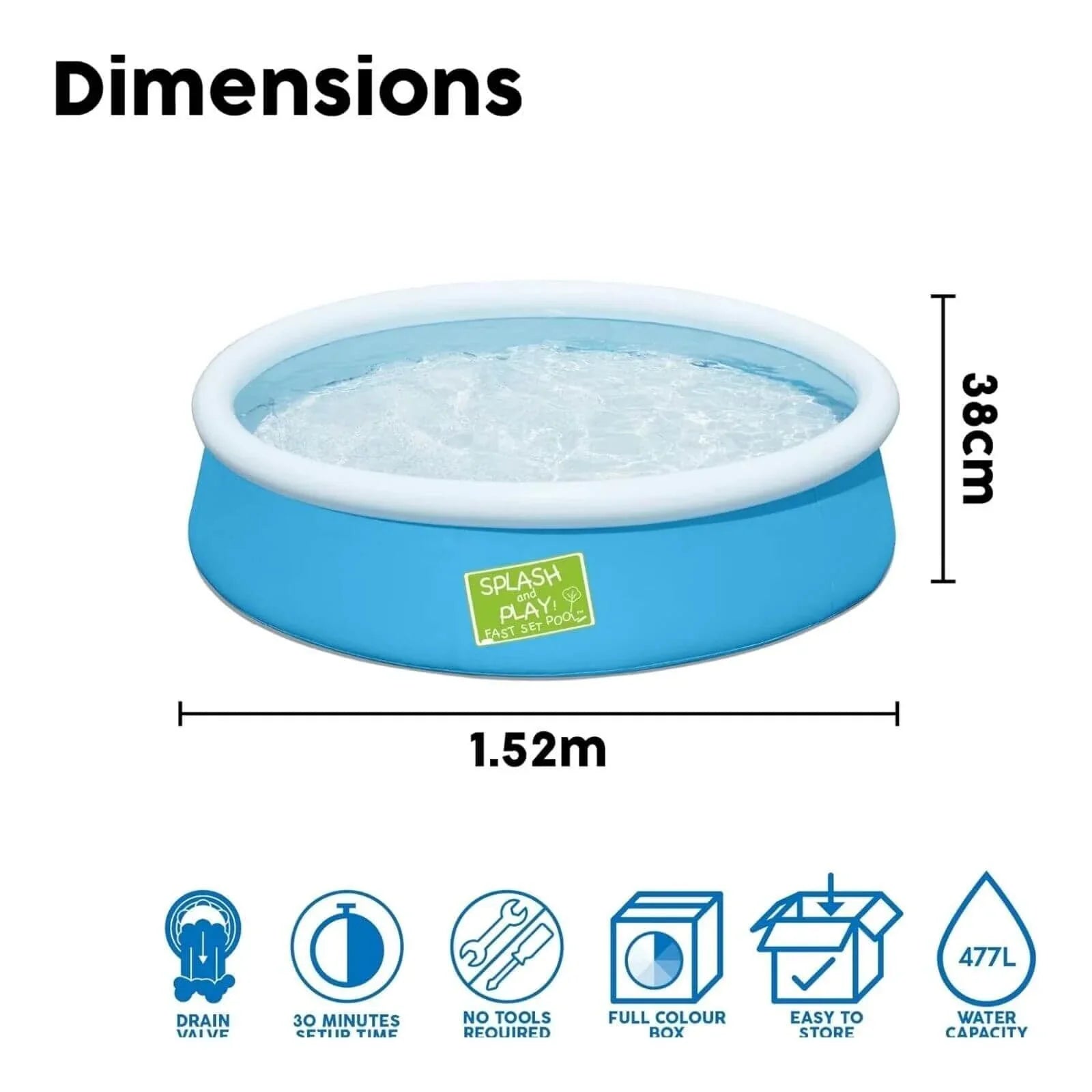 Wilton Bradley My First Fast Set Pool 152 cm - Blue