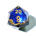 Azure Depths | 33mm D20 | Oversized Geode Dice | Single Dice