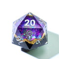 Royal Nebula | 33mm D20 | Oversized Geode Dice | Single Dice