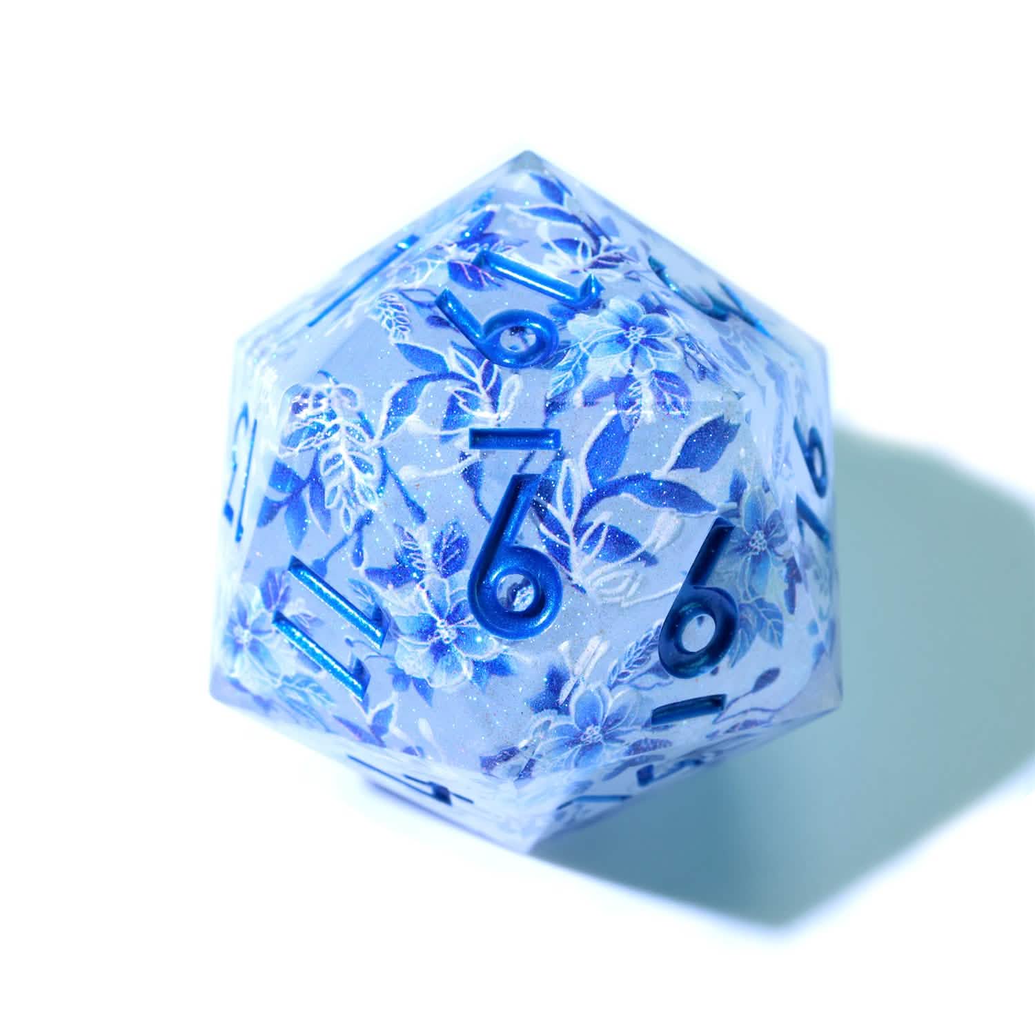 Snowflower | 33mm D20 | Oversized Art Core Dice | Single Dice