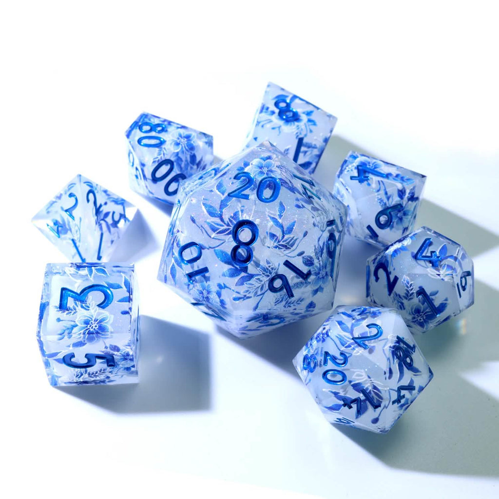 Snowflower | 33mm D20 | Oversized Art Core Dice | Single Dice