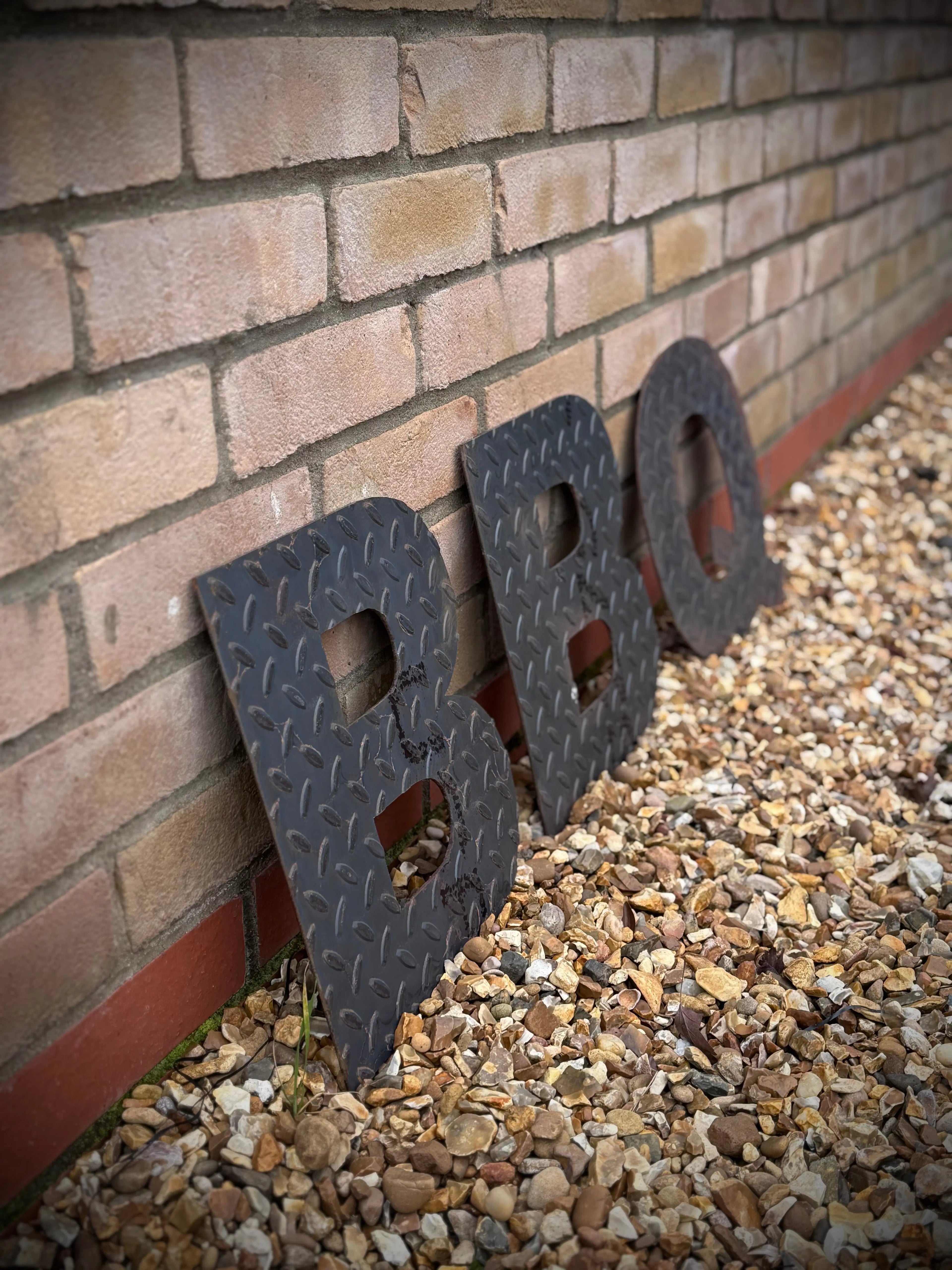 BBQ Steel Lettering 12 inch