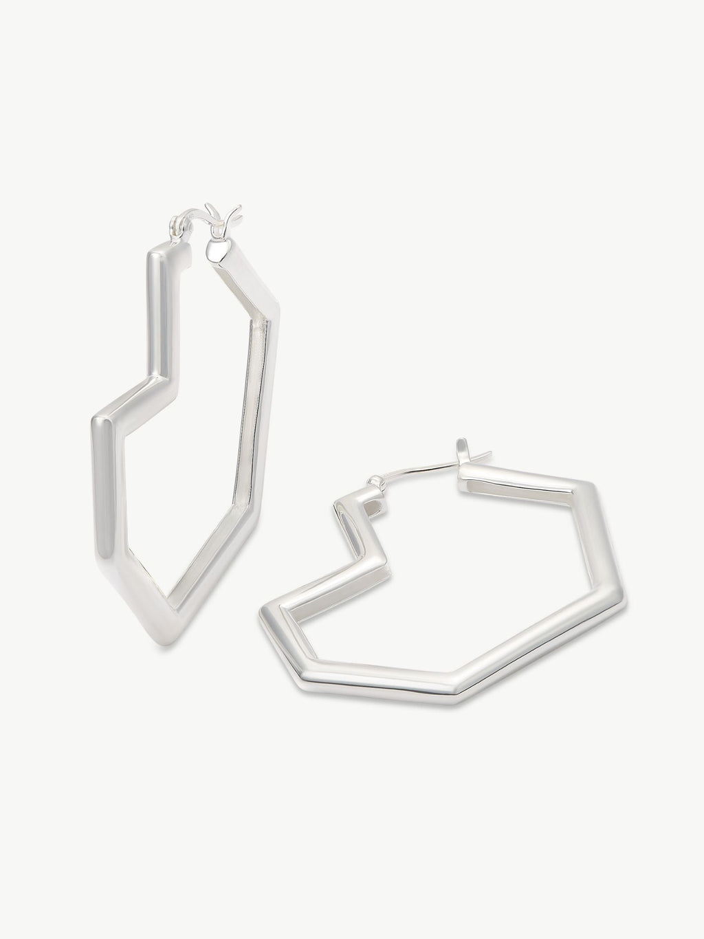 No More Nobody Daryl Large Heart Hoop Earrings – Recycled Sterling Silver