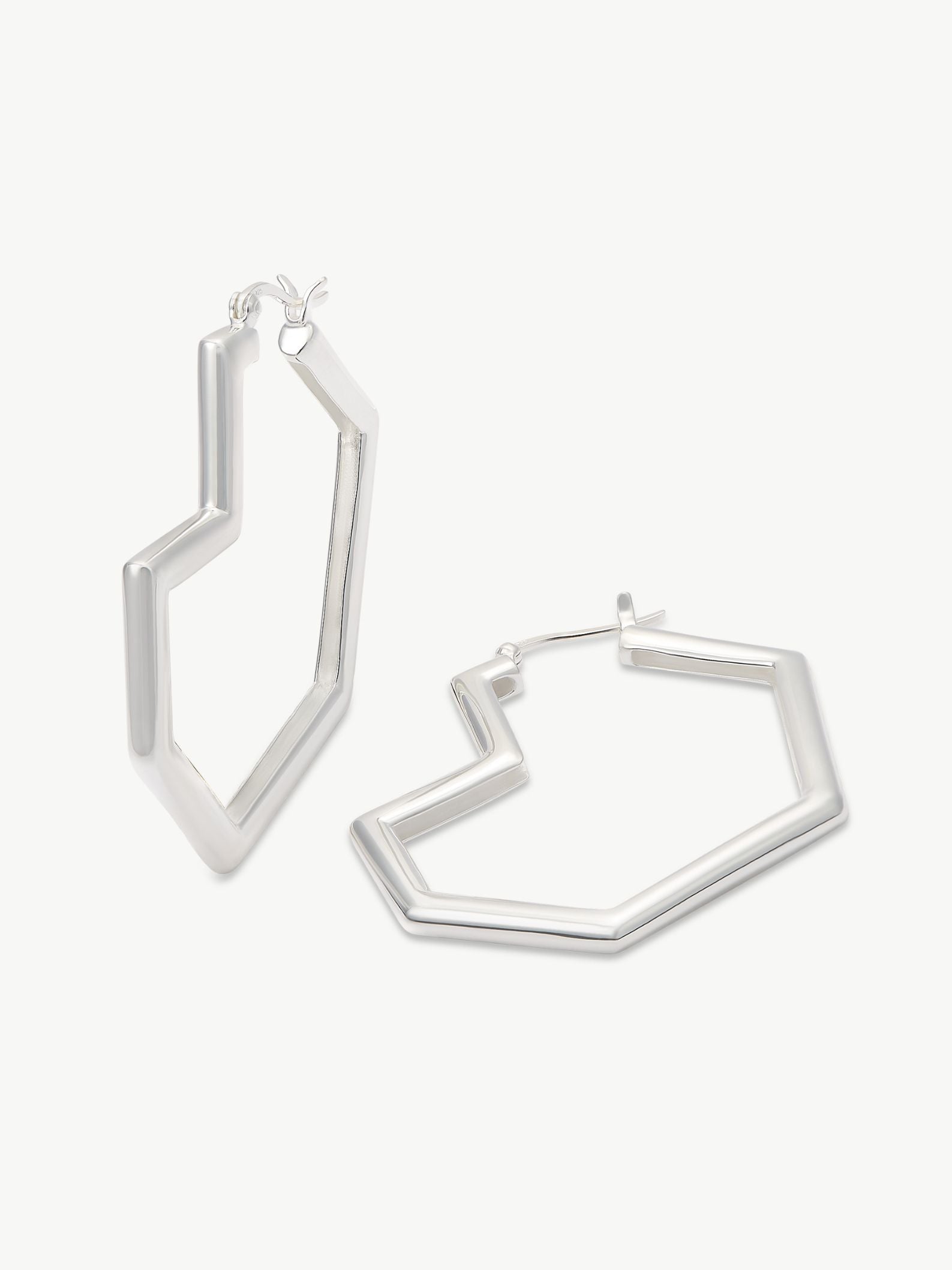 No More Nobody Daryl Large Heart Hoop Earrings – Recycled Sterling Silver