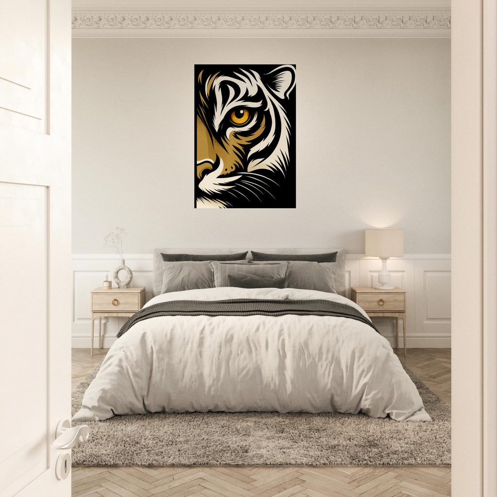 Lion Eye Wall Art - Bold Animal Portrait Poster - Modern Wildlife Decor