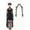 Dark in Love Thalassa Floral Lace Draped Arm Sleeves | Black Cotton