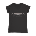 Necessary Evil It's Just A Phase Moon V-Neck Cotton T-Shirt