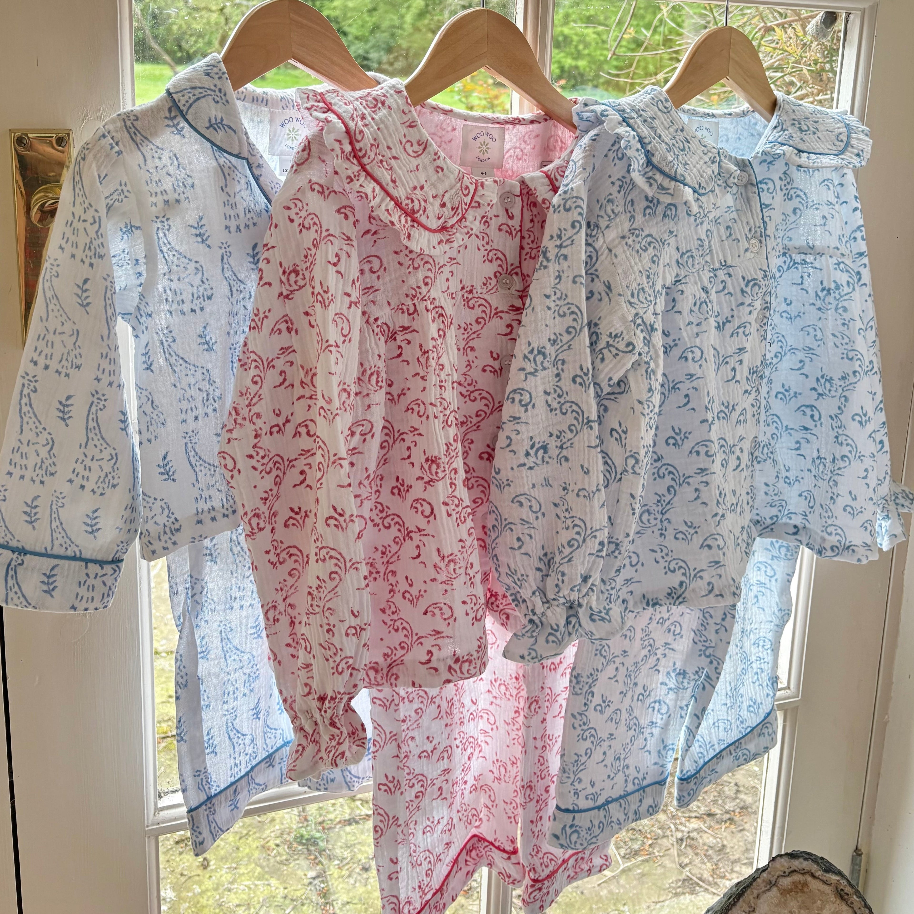 Blue Paisley Organic Muslin Pyjamas