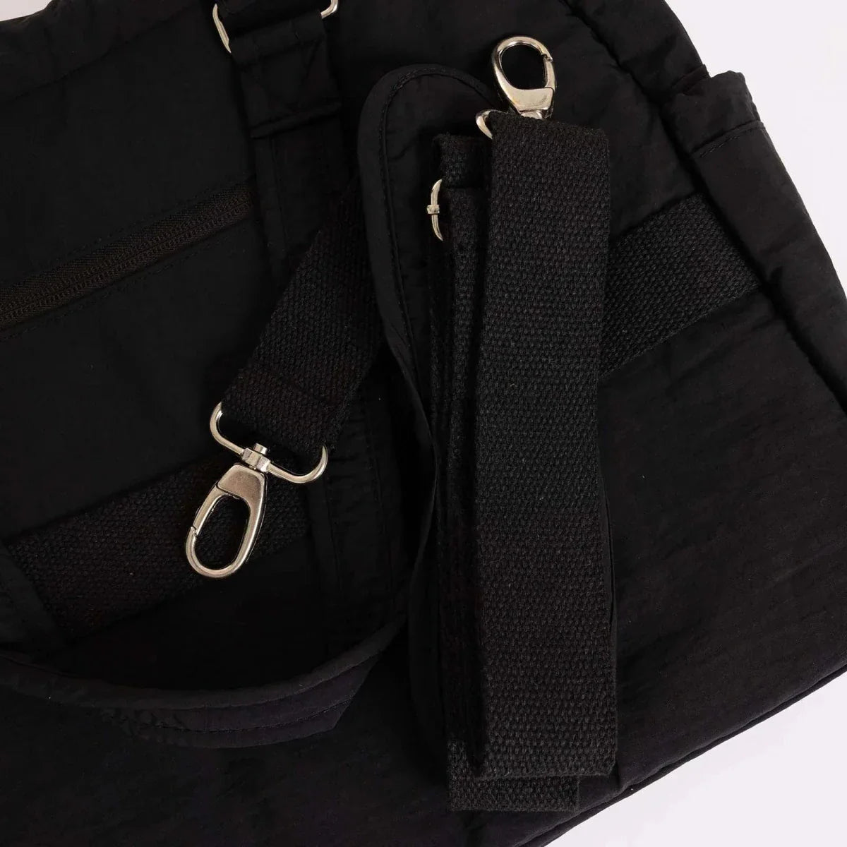 Baby Mom Quilted Shoulder Bag – Black