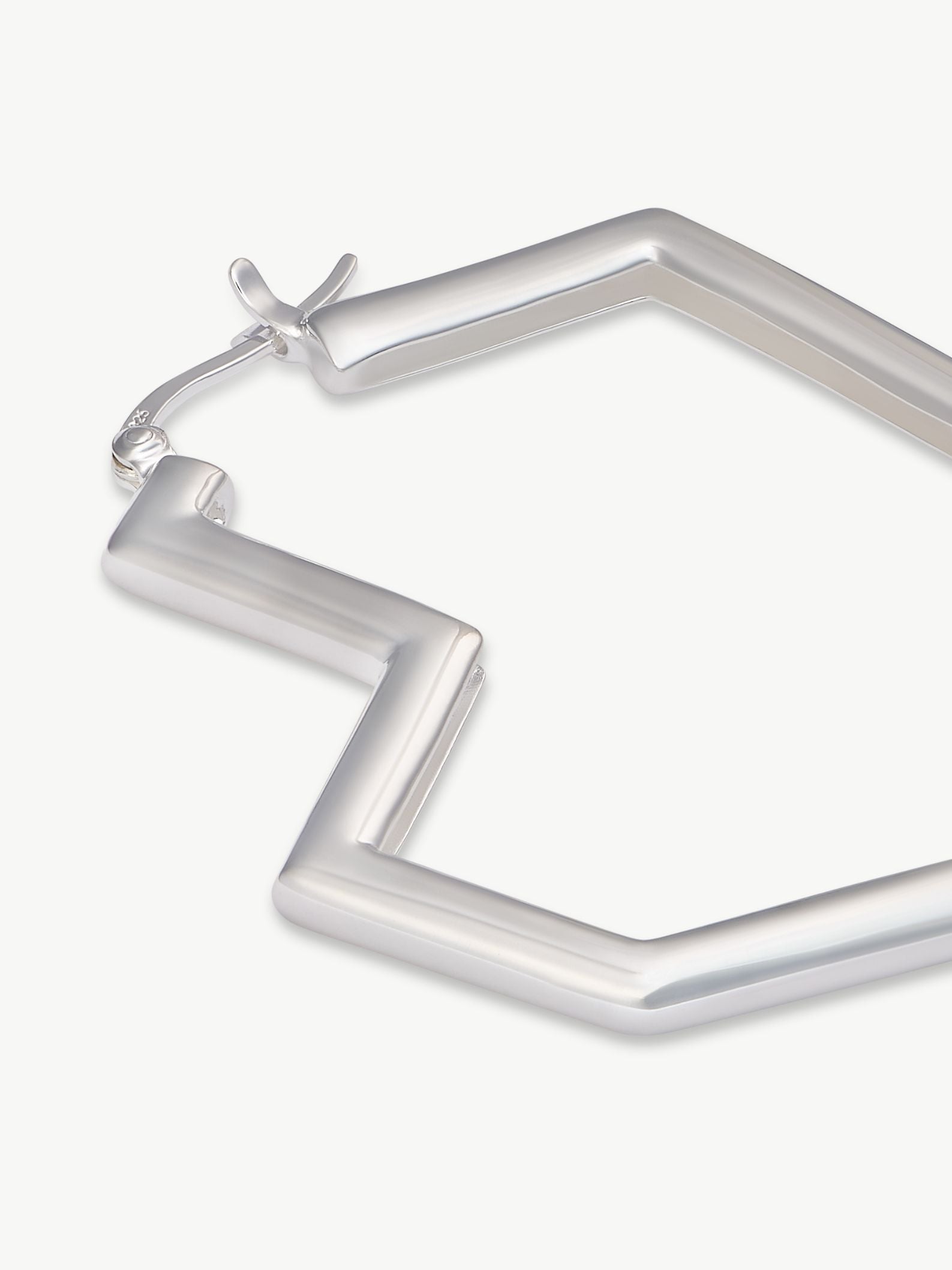 No More Nobody Daryl Large Heart Hoop Earrings – Recycled Sterling Silver