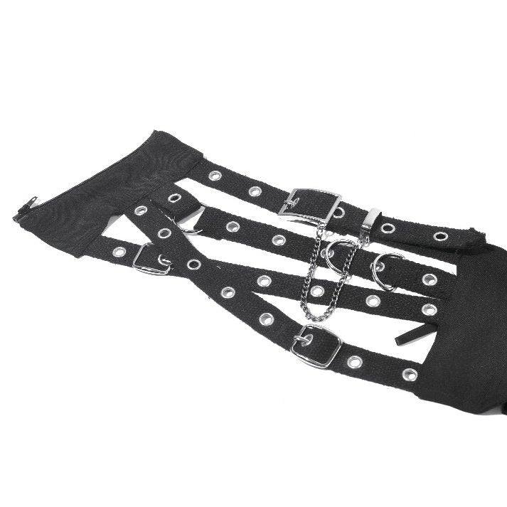 Dark in Love Catriona Gothic Black Corset Waist Belt with Buckles