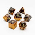 Tiger's Eye | Gemstone Dice | 7 Piece Set