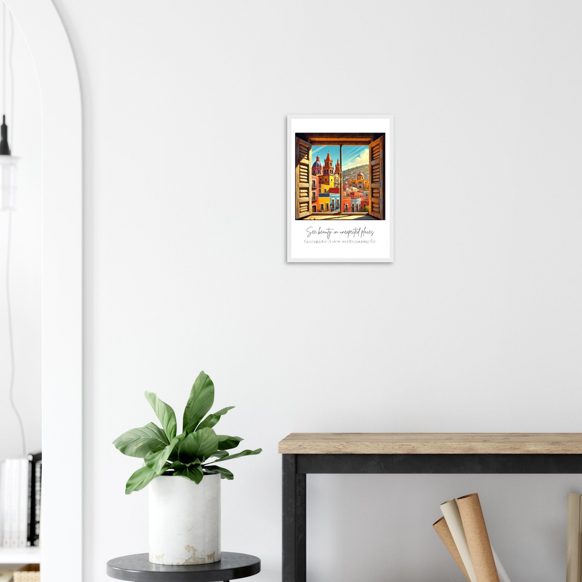Guanajuato Mexico Framed Wall Art – Colourful Cityscape Travel Print, Spanish Architecture Decor, Vibrant Mexican Poster