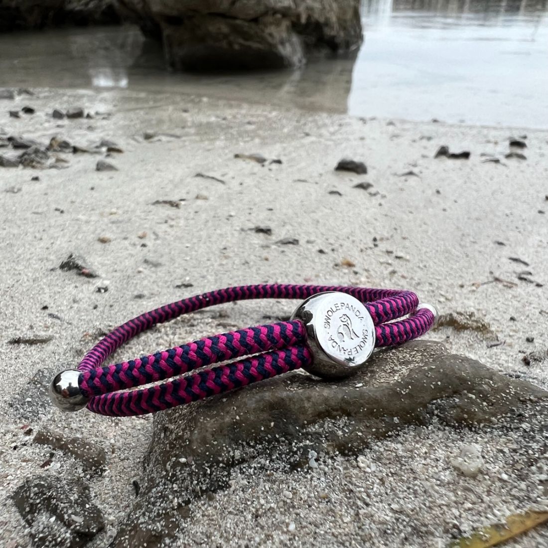 Swole Panda Rich Pink Zigzag Recycled Rope Bracelet | Sustainable Unisex