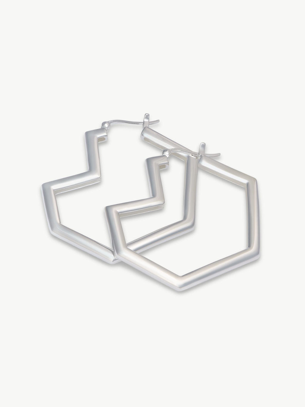 No More Nobody Daryl Large Heart Hoop Earrings – Recycled Sterling Silver