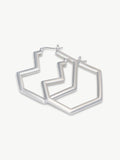 No More Nobody Daryl Large Heart Hoop Earrings – Recycled Sterling Silver