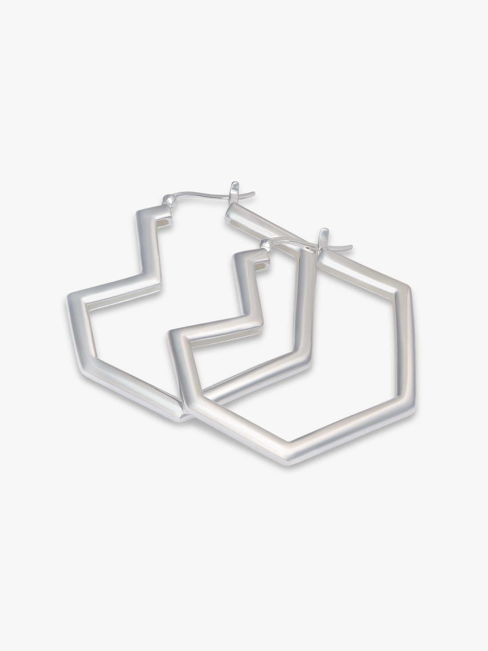No More Nobody Daryl Large Heart Hoop Earrings – Recycled Sterling Silver