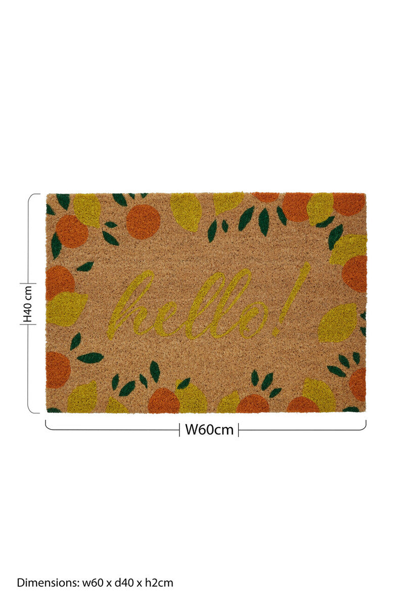Orsina La Dolce Frutta Coir Doormat – Modern Fruit Design Entryway Mat