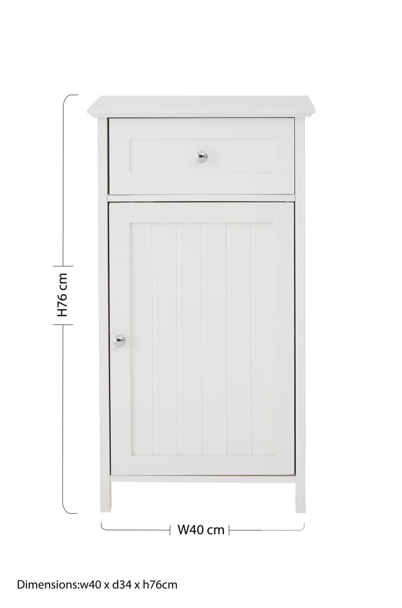 Orsina Portland Modern Storage Cabinet – 1 Shelf and Drawer Unit