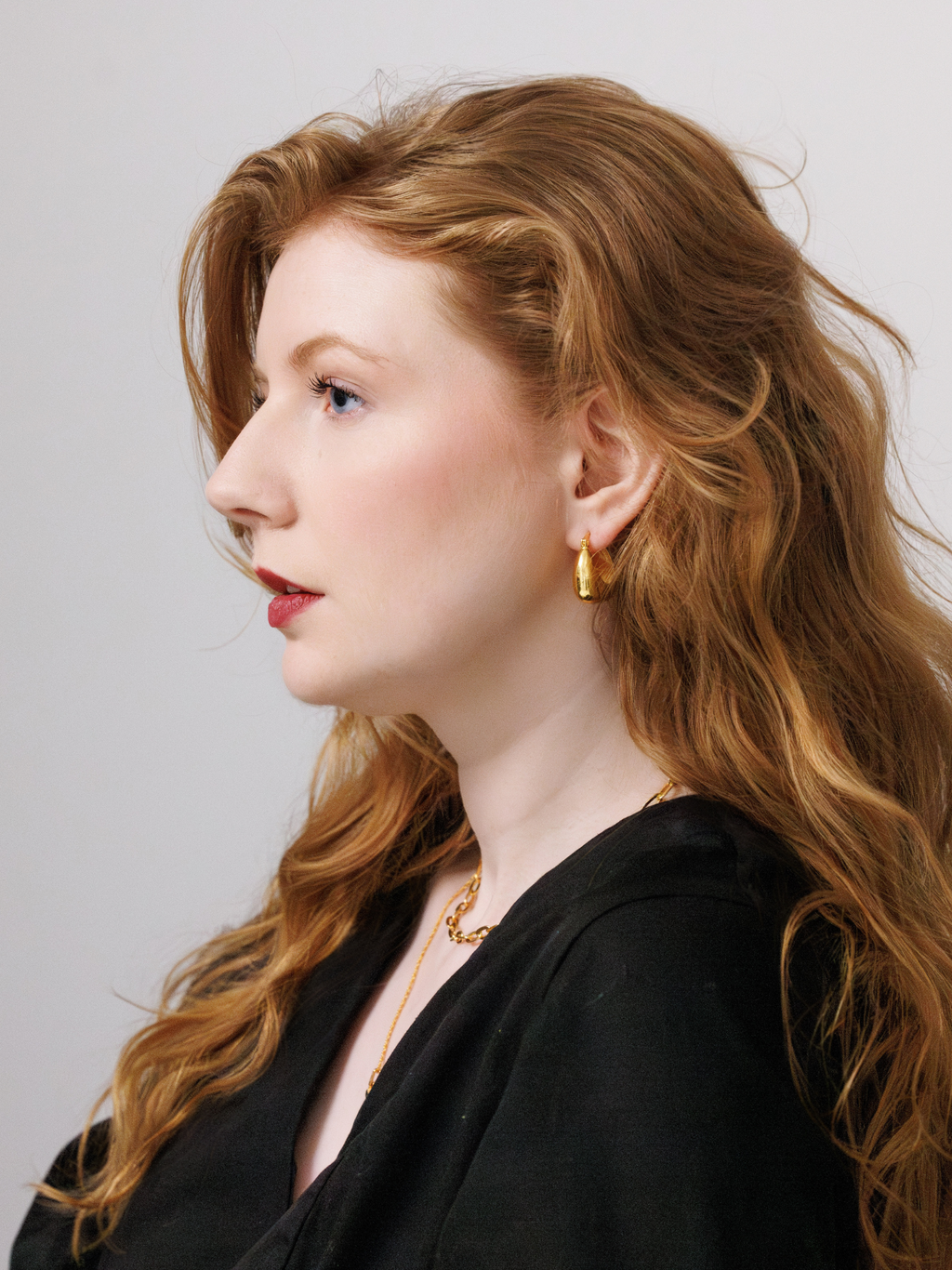 No More Nobody Jude Gold Vermeil Elongated Hoop Earrings - Recycled Silver