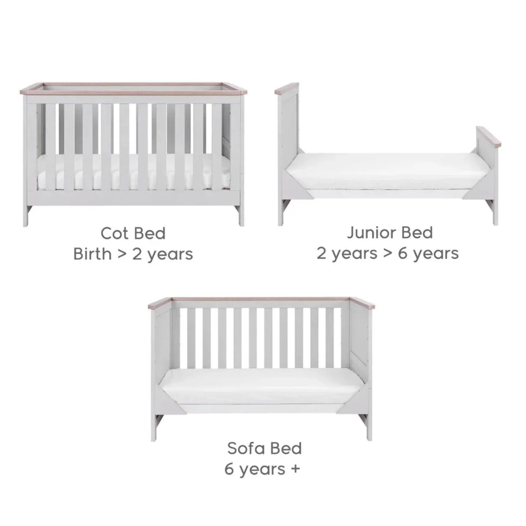 Tutti Bambini Verona 2 pcs Room Set - Dove Grey/Oak