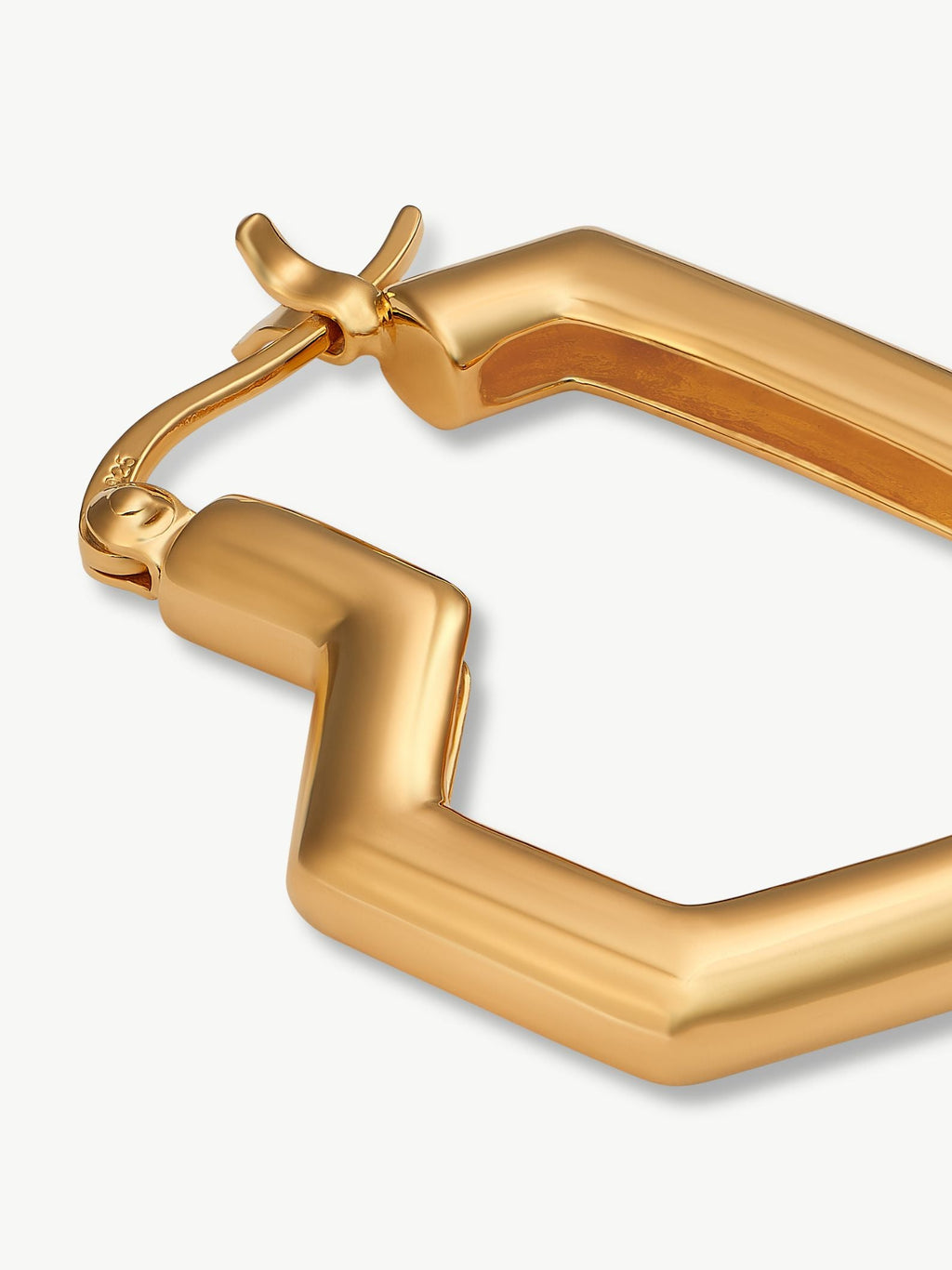 No More Nobody Daryl Gold Heart Hoop Earrings - 18k Gold Vermeil