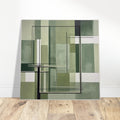 Sage Green Abstract Wall Art Print – Minimalist Geometric Poster, Modern Neutral Scandinavian Living Room Decor