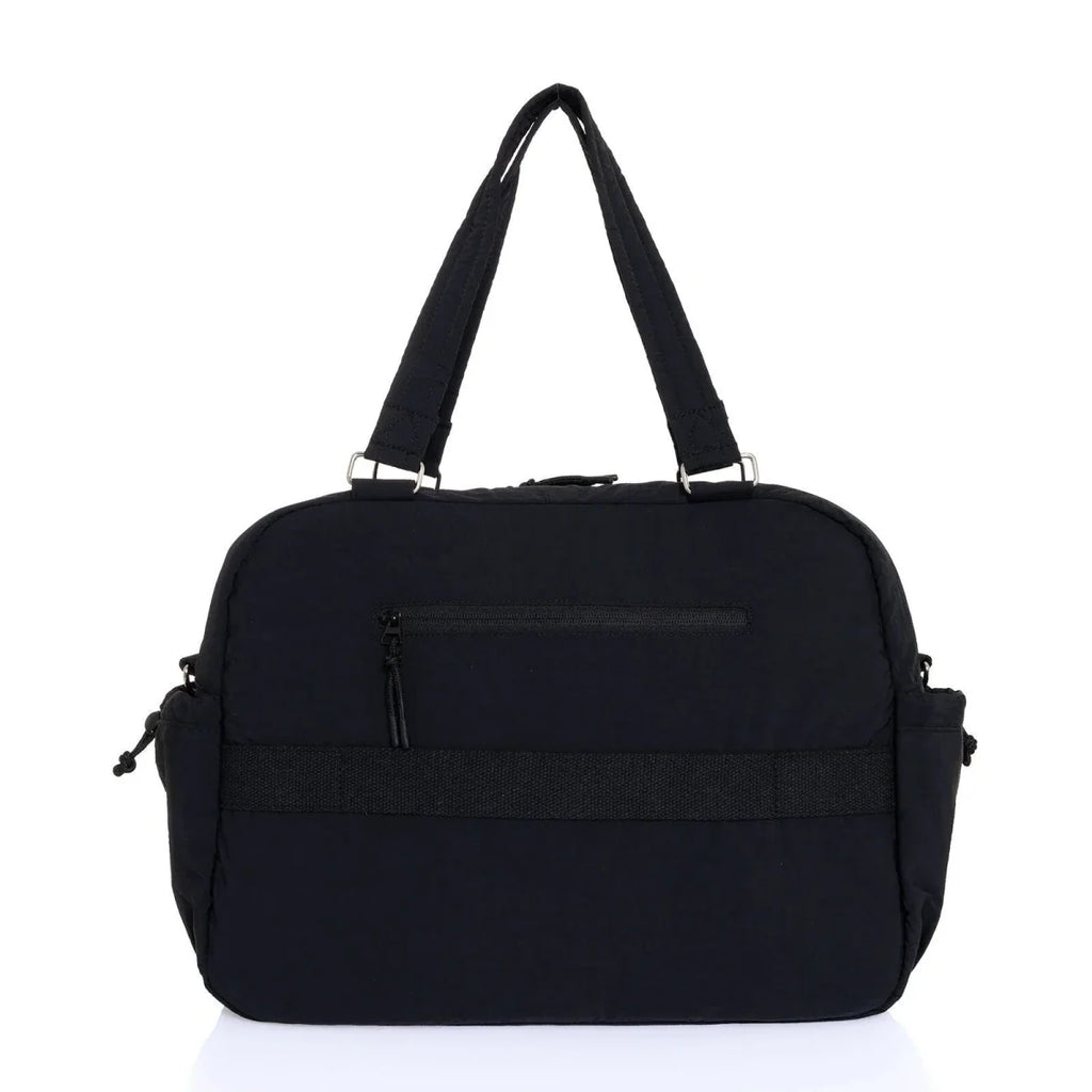 Baby Mom Quilted Shoulder Bag – Black