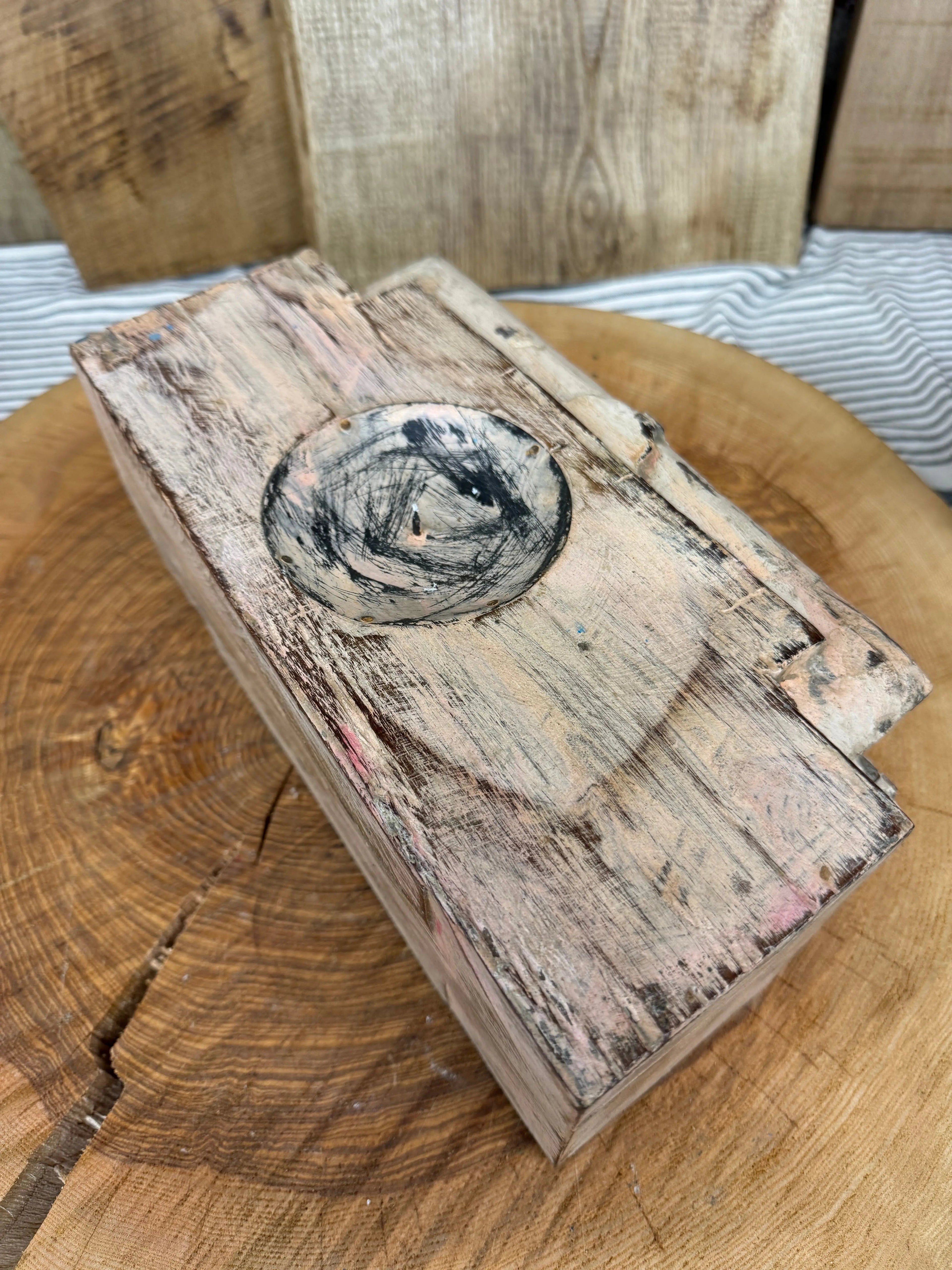 Rustic Warehouse Norfolk Reclaimed Wood Indian Pillar Candle Holder