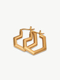 No More Nobody Daryl Gold Heart Hoop Earrings - 18k Gold Vermeil