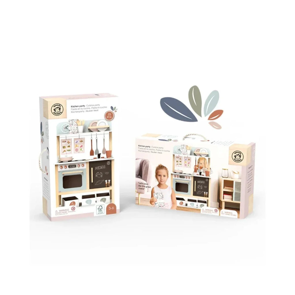 Speedy Monkey Wooden Kitchen with Accessories 20 pcs