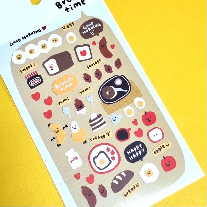 LuLuFun Studio Breakfast Time Decorative Stickers for Journaling
