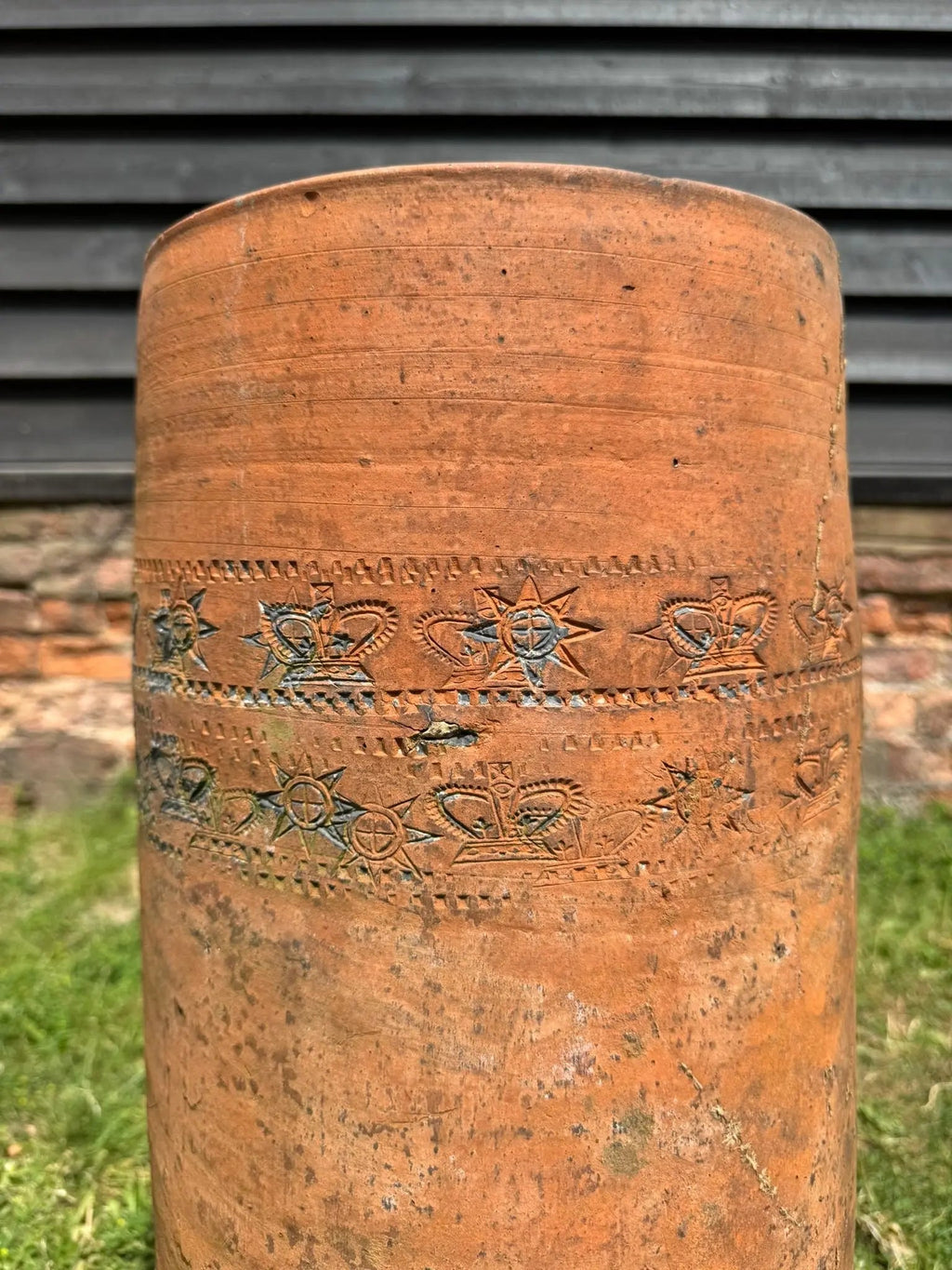 Victorian Terracotta Chimney Pot Garden Planter/ Plant Pot Architectural Antique