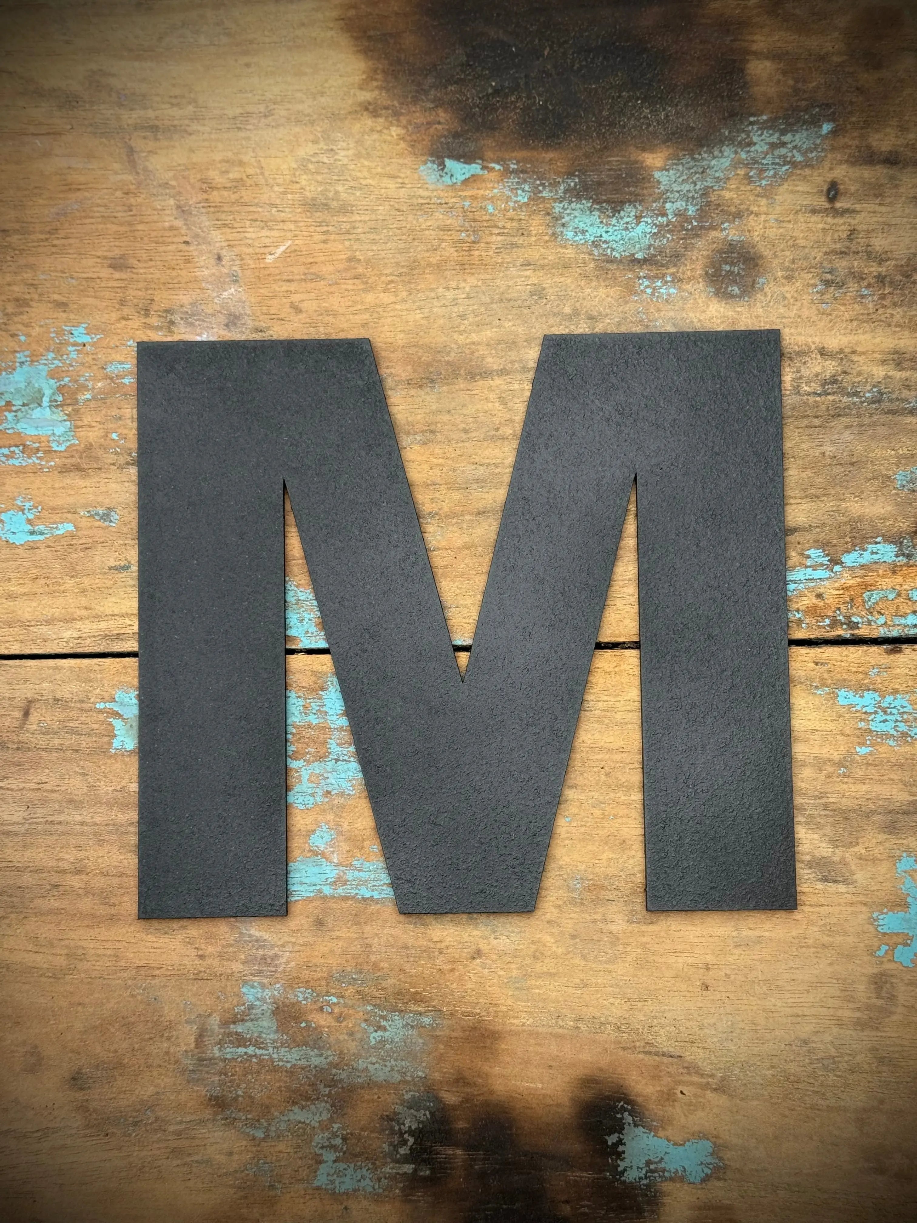 Rustic Black Metal Letters – Industrial Steel Wall Decor by Rustic Warehouse