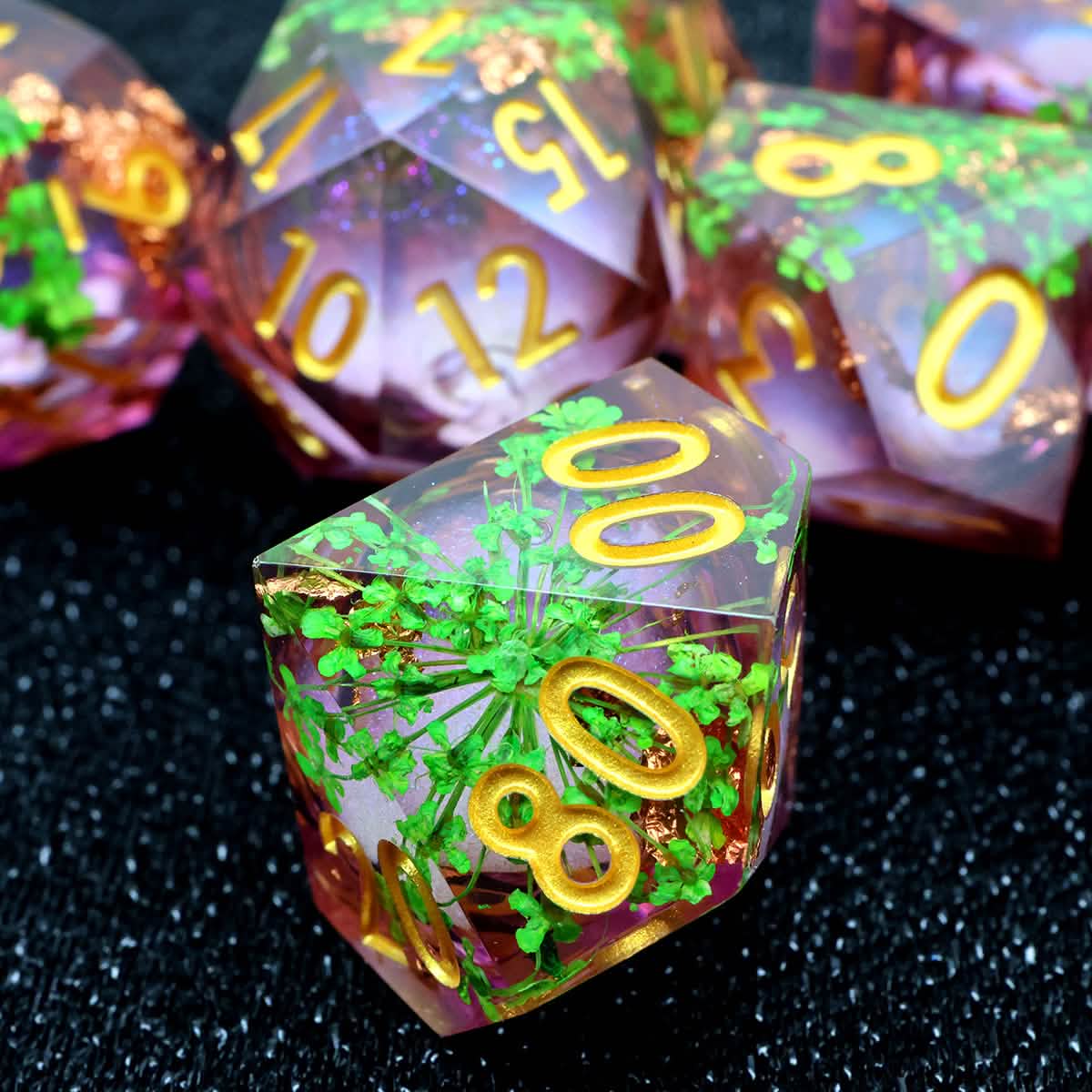 Potion of Vitality | Sharp Edge Dice | Resin | 7 Piece Set