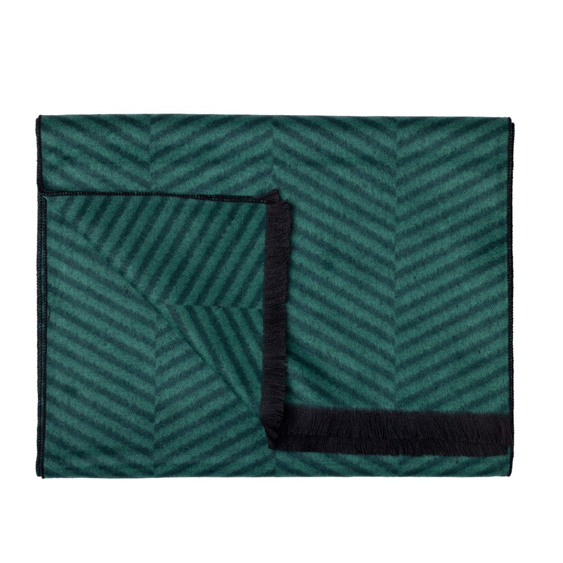 Swole Panda Green Herringbone Bamboo Scarf – Sustainable & Breathable