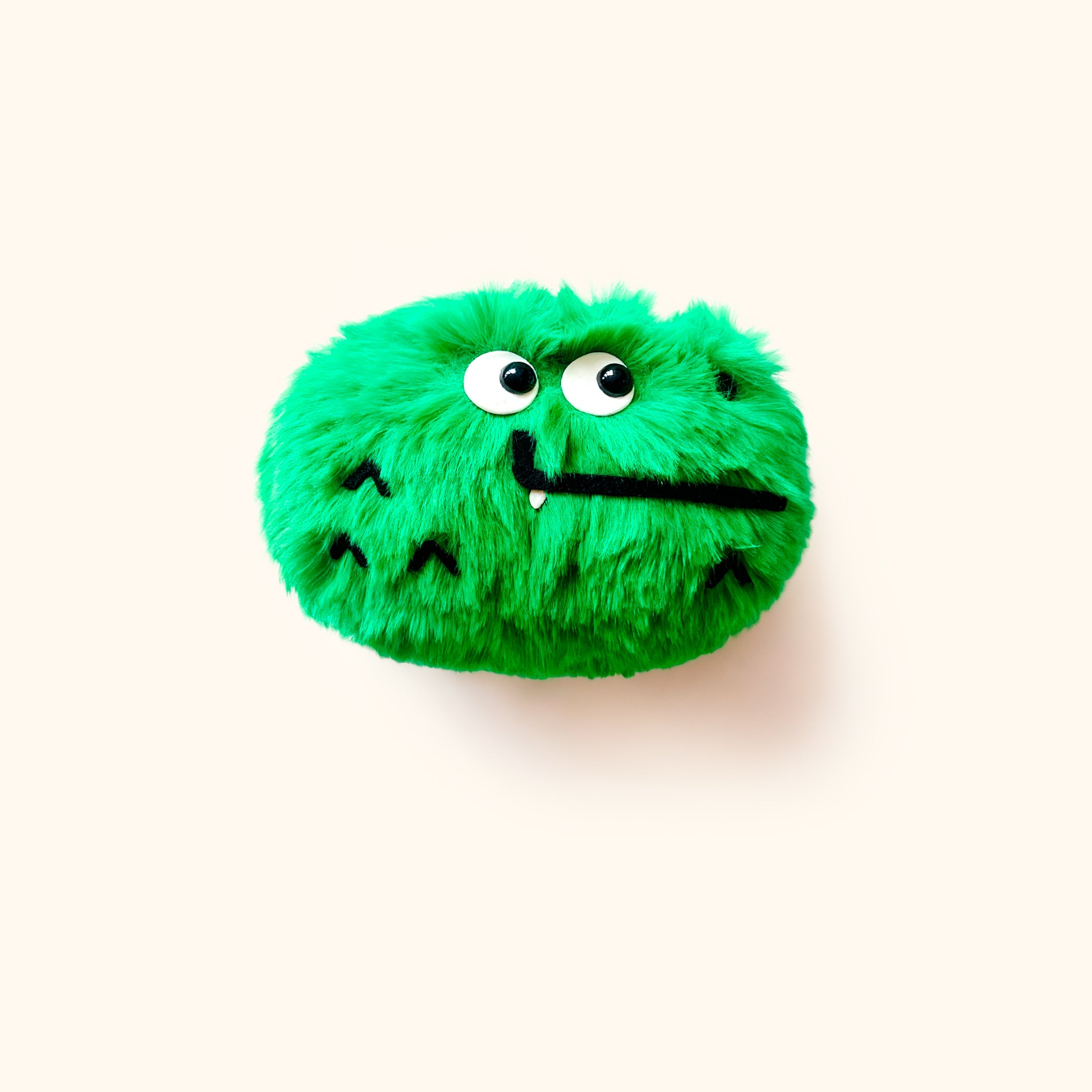 LuLuFun Studio Dark Green Crocodile Plush Charm – Handmade Fleece Toy