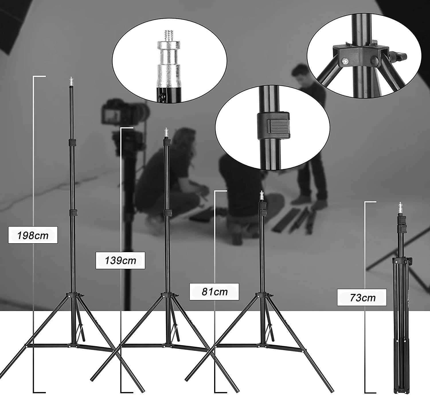 Emart 50x70cm Softbox Lighting Kit | 105W Continuous Studio Light