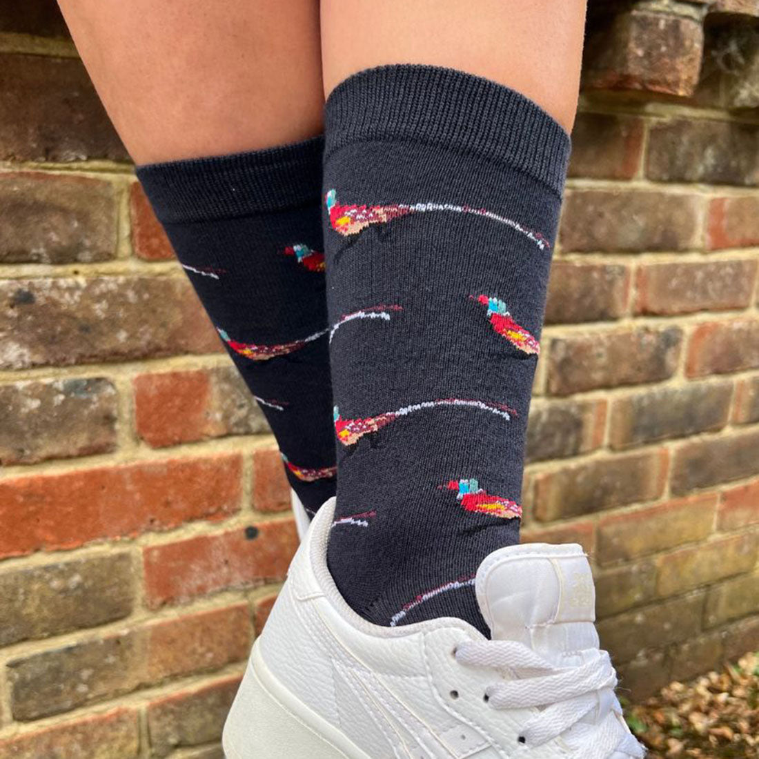 Swole Panda Pheasant Bamboo Socks – Comfort Cuff for Sensitive Feet