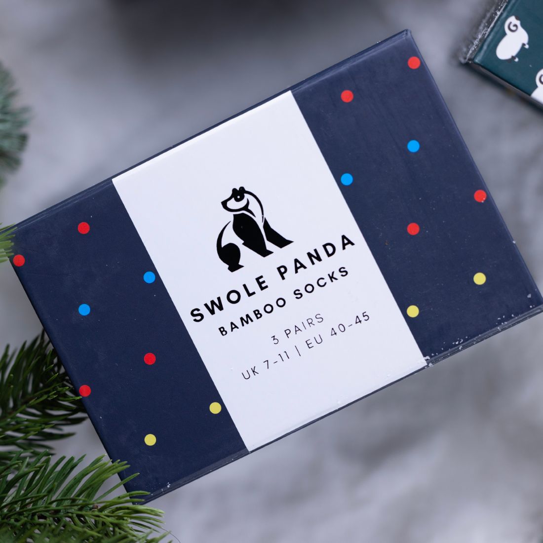 Swole Panda Men's Bamboo Socks Gift Box – 3 Pair Multi Spot Set