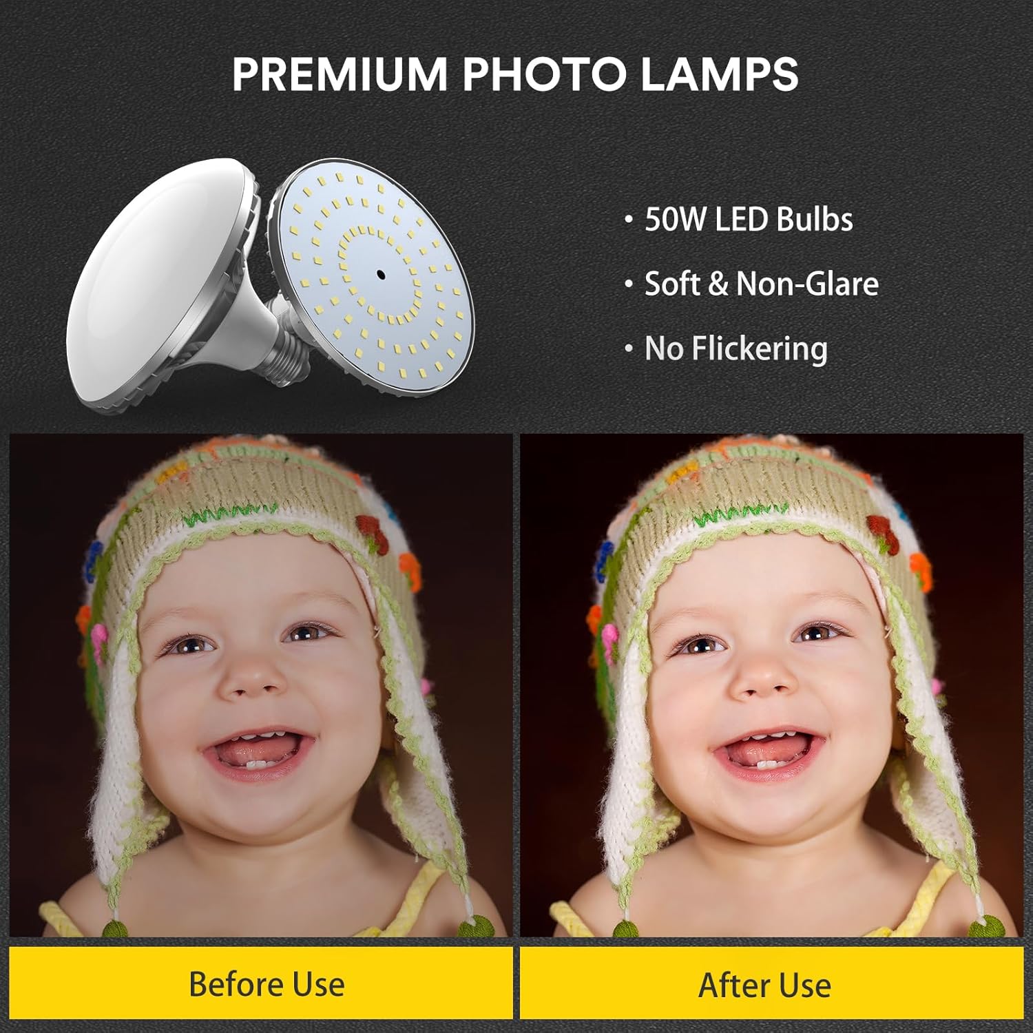 RALENO Softbox Lighting Kit | 2-Pack 50W LED 5500K Photography Studio Lights