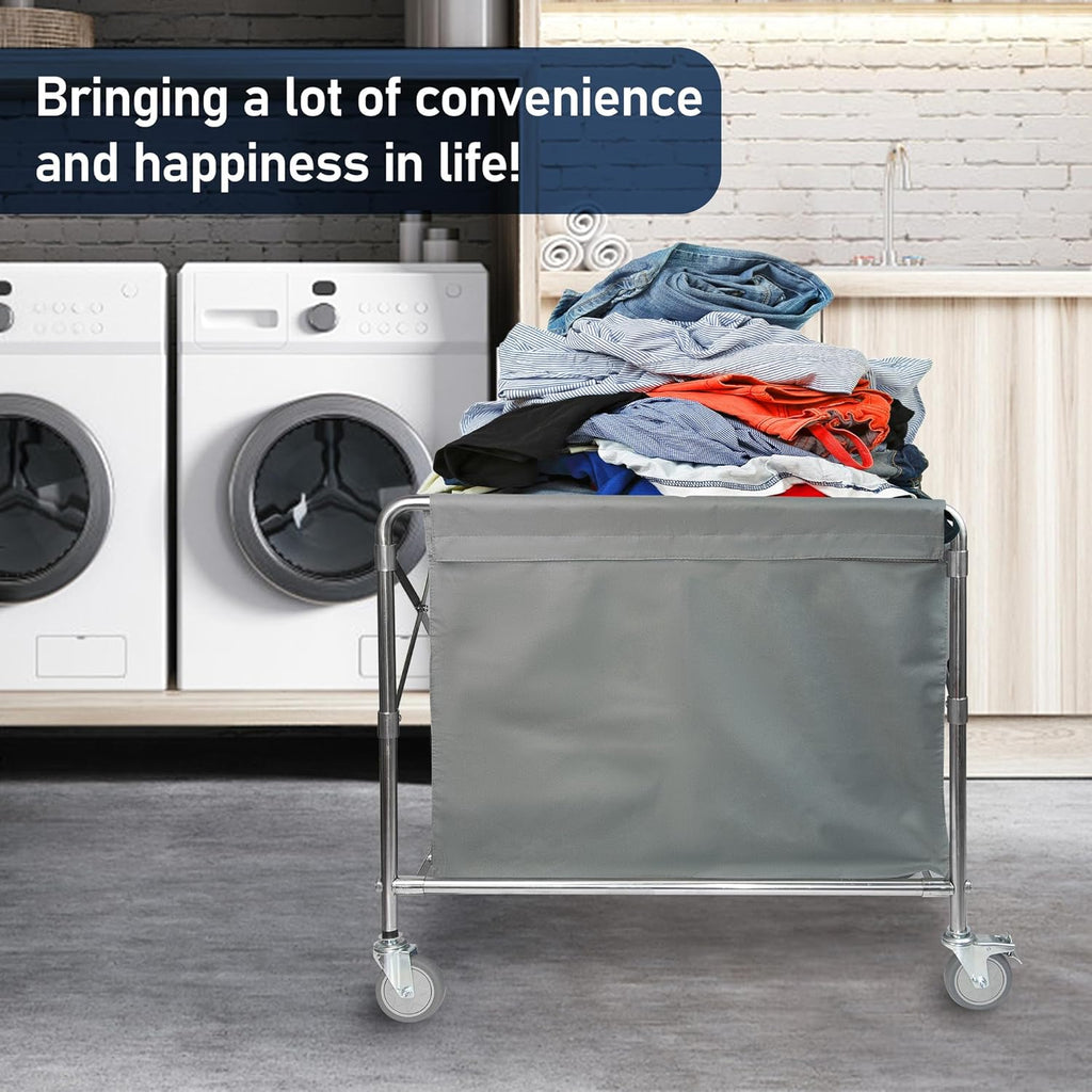 Nisorpa 350L Heavy Duty Folding Laundry Trolley | Rolling Cart on Wheels
