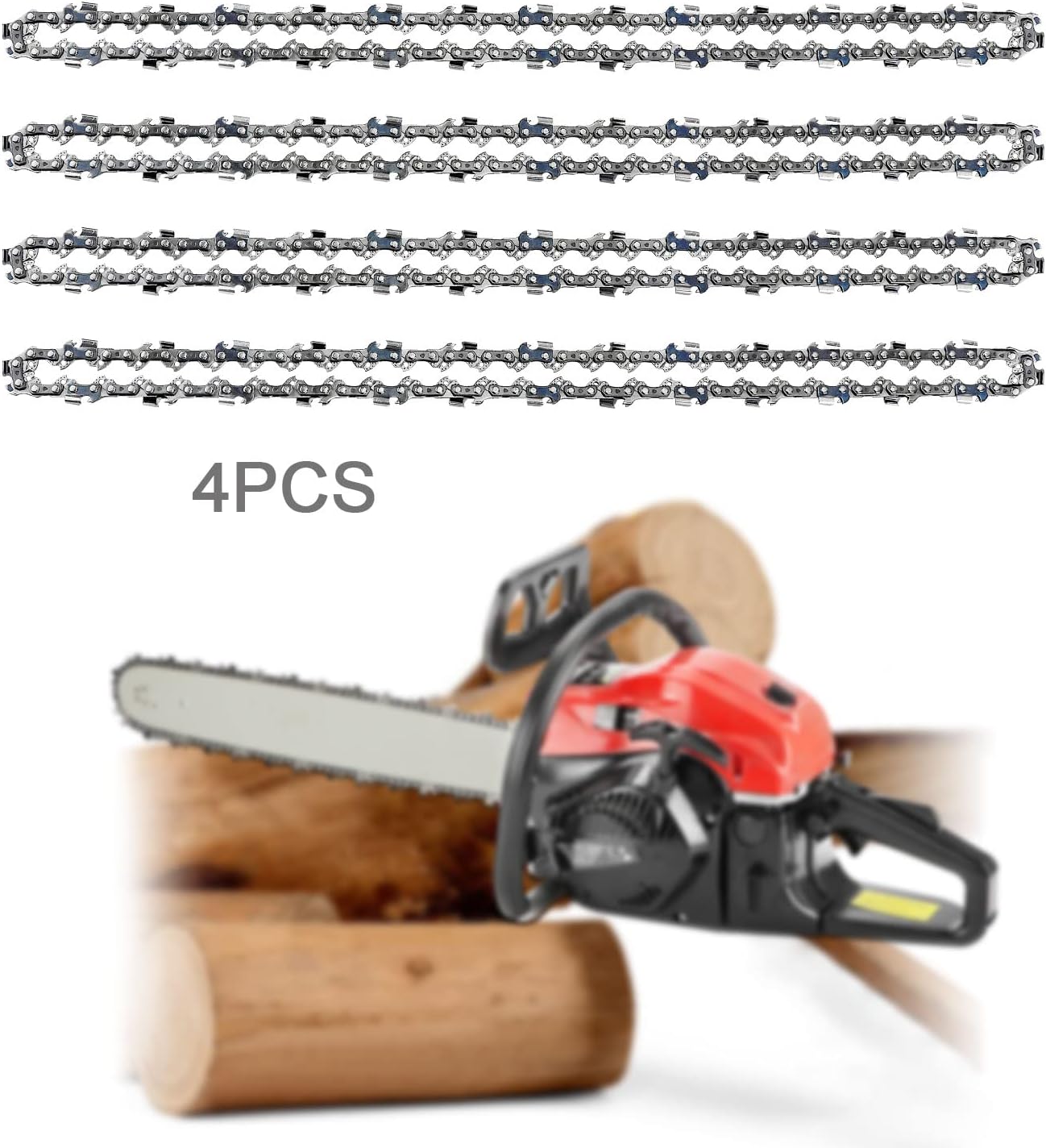 Massive Discounts 16-Inch Chainsaw Chains | 3/8" Pitch 56DL 4-Pack