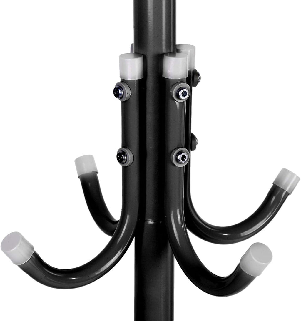 Massive Discounts Steel Standing Coat Rack – 12 Hooks, 68.5in, Black